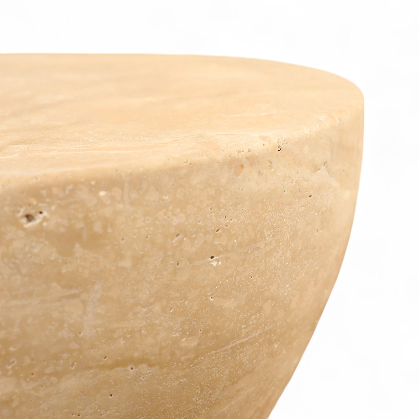 Cassian Travertine Side Table