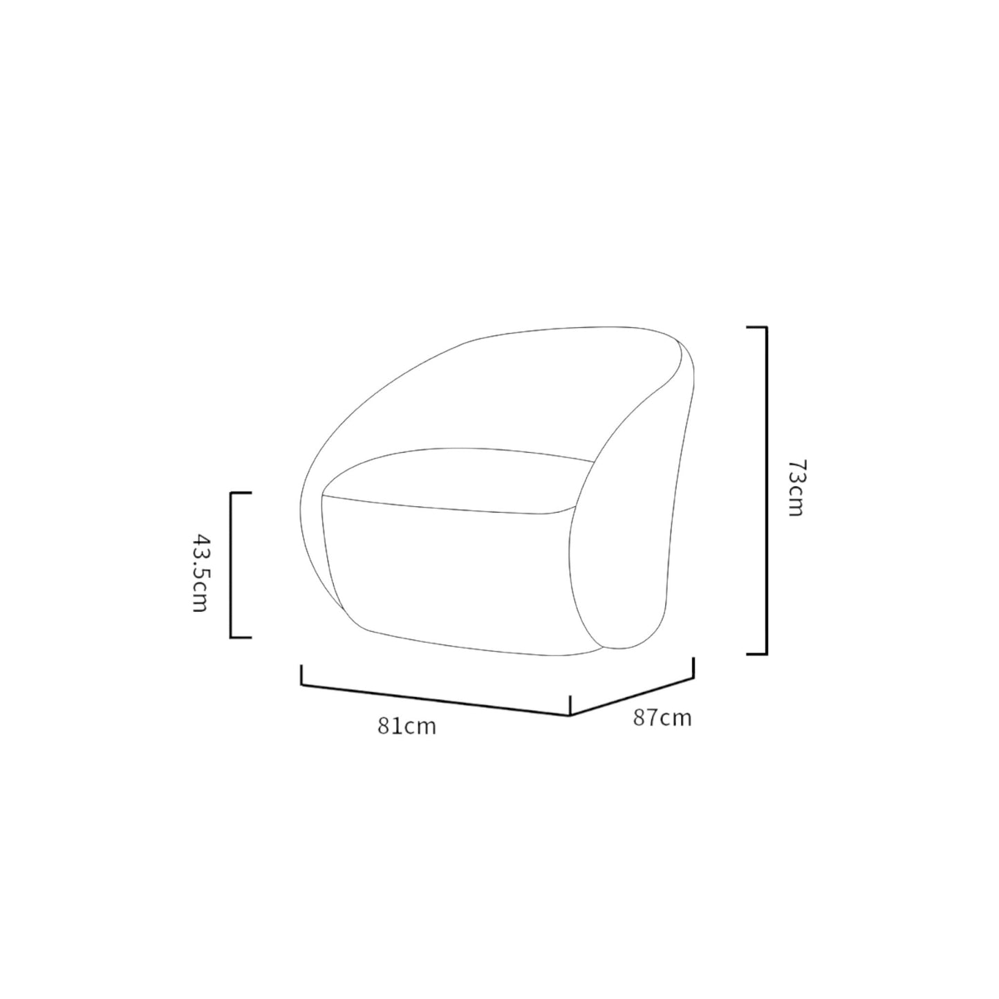 '-Natal Swivel Armchair Lounge Chair-Bloomr