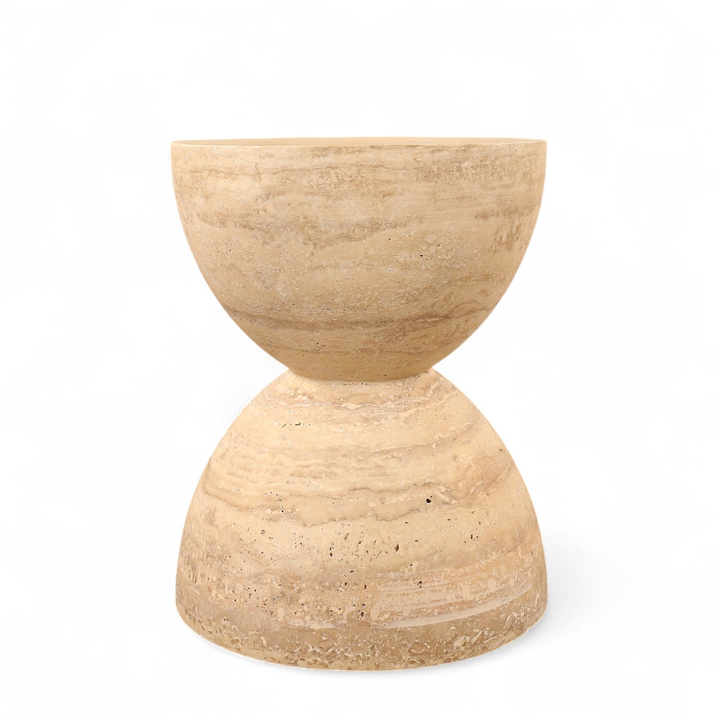 Mirabel Travertine Side Table