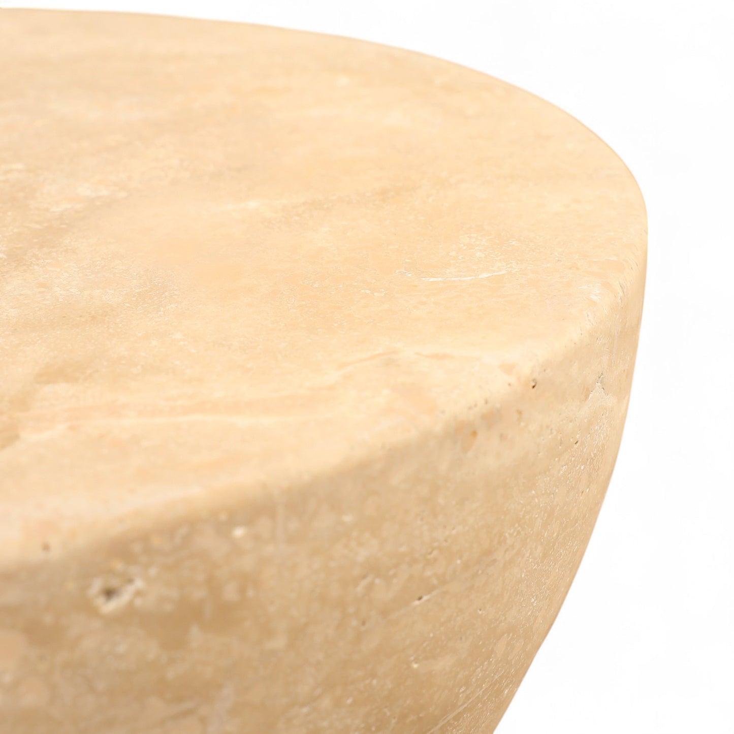 Cassian Travertine Side Table