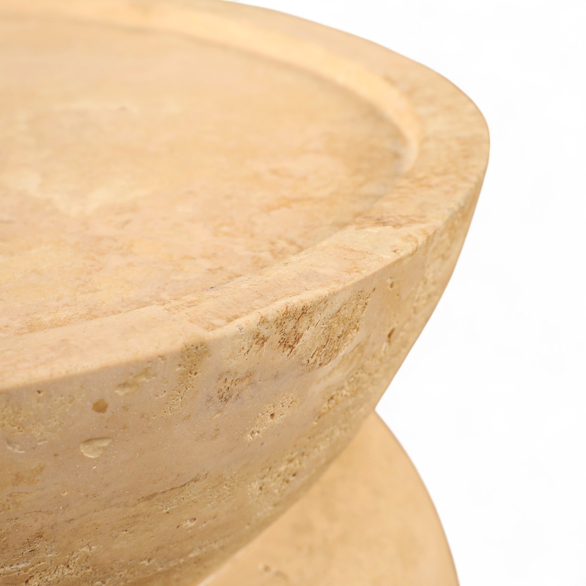 Sage Travertine Side Table
