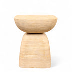 Ambrose Travertine Side Table