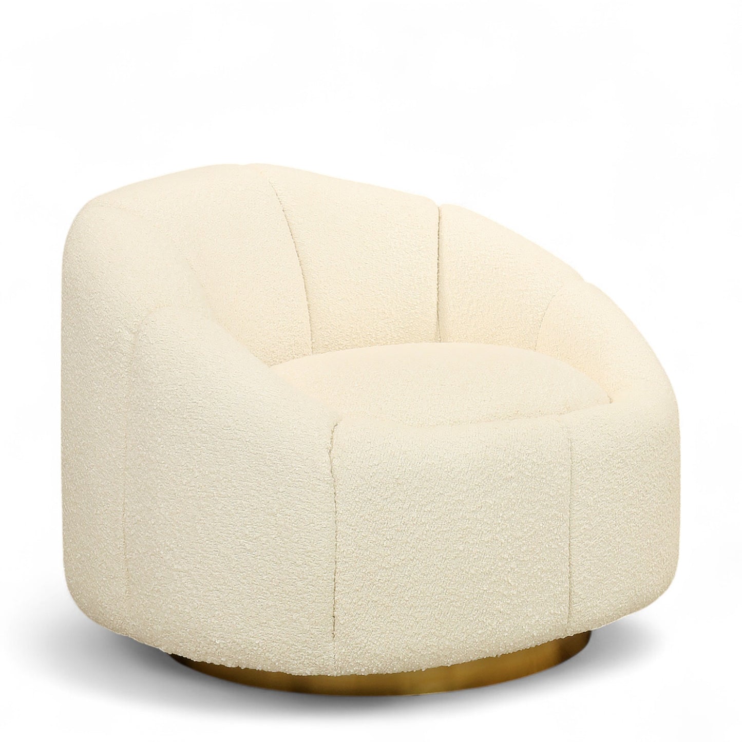 Santa - Bouclé Swivel Armchair Lounge Chair