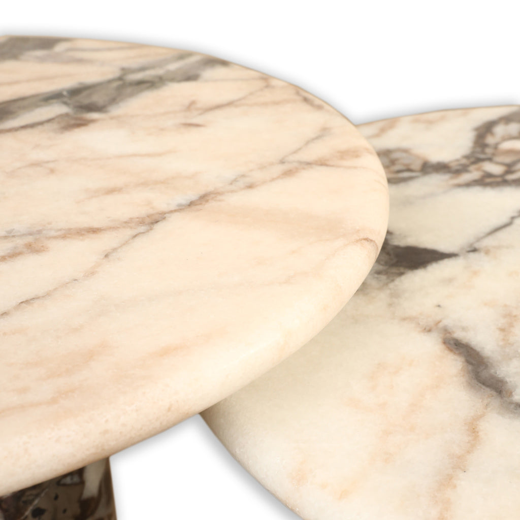 Lucy Marble Side Table Set